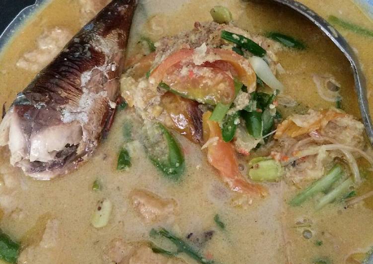 Resep Ikan Tongkol asap masak santan pedas, Enak Banget
