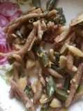 Trofie alla farina di castagne con speck e fagiolini