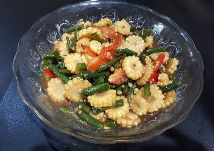 Langkah Mudah untuk Membuat Oseng putren+kacang panjang, Enak Banget