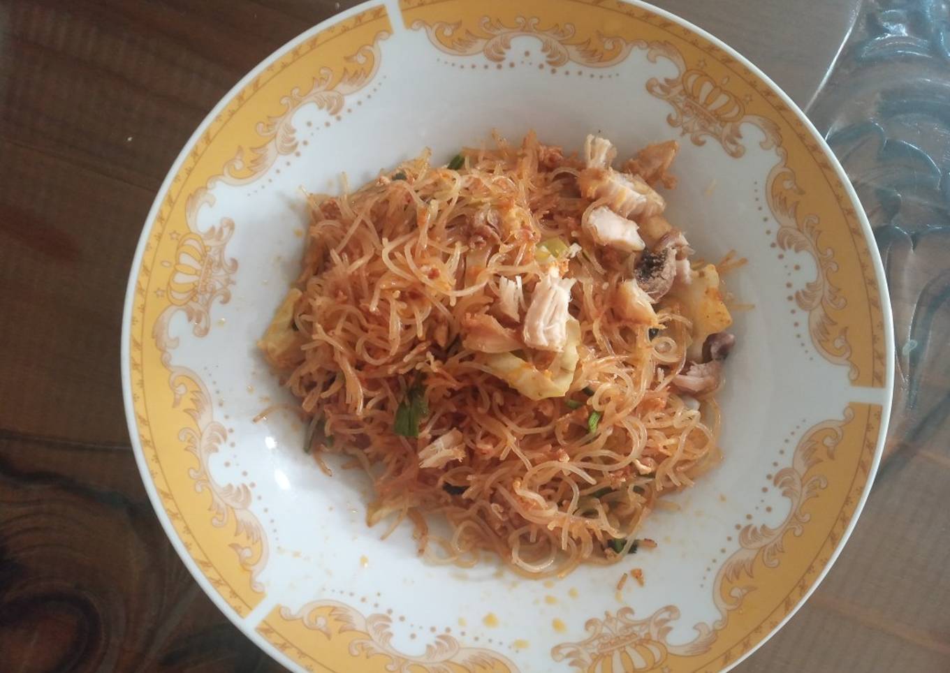Mie hun goreng sederhana