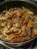 Acamayas (langostinos de río) al ajo-mantequilla