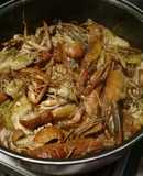 Acamayas (langostinos de río) al ajo-mantequilla