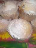 Muffin relleno de dulce de batata con dulce de leche