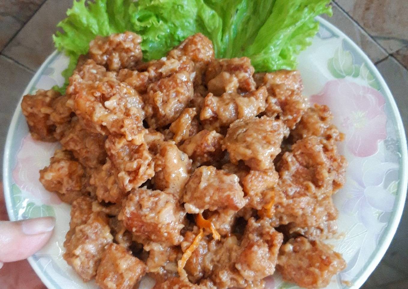 Salted Egg Chicken/Ayam Saus Telur Asin