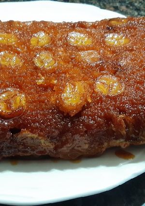 Una foto de Tarta invertida de banana muy fácil