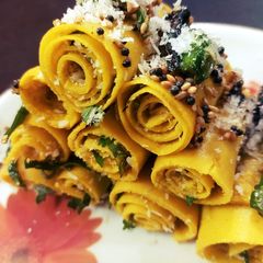 A picture of Gujarati Khandvi.