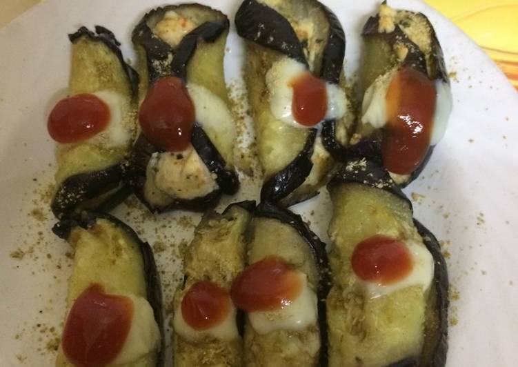 Brinjal cheese roll