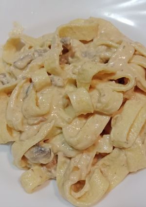 Una foto de Pasta al strogonoff
