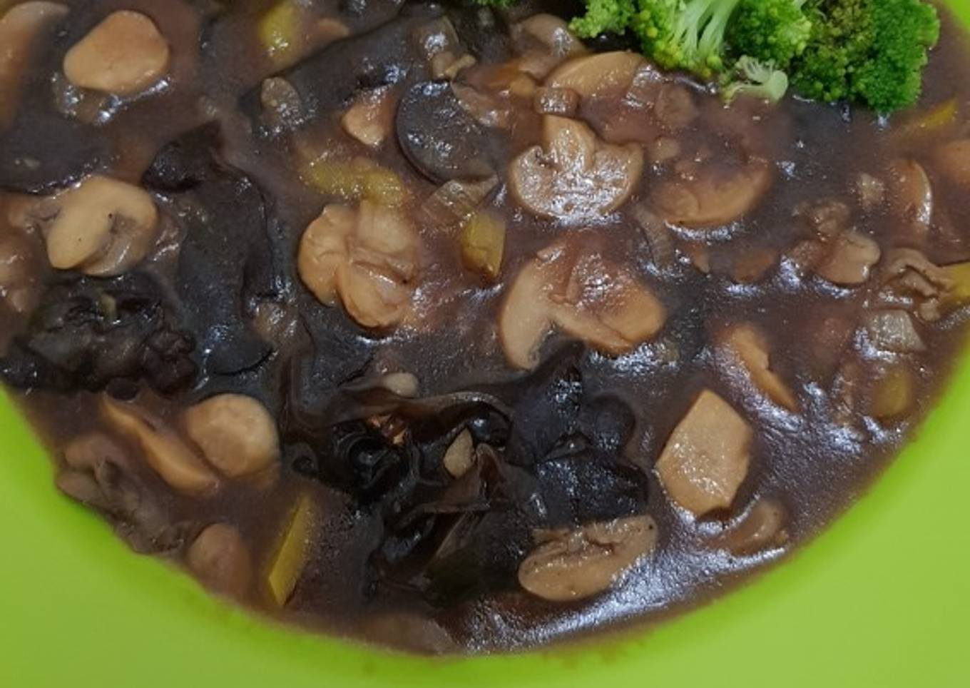 Brokoli jamur teriyaki