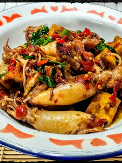Foto resep Balado Cumi Asin Daun Melinjo
