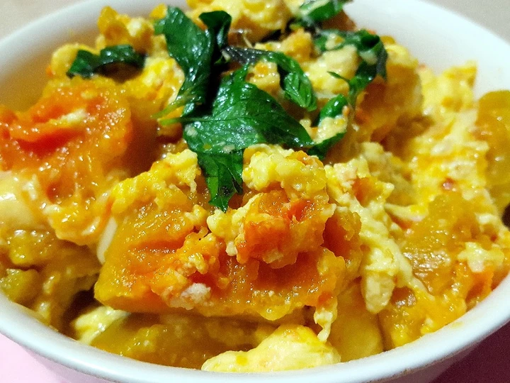 Easy Steps to Make Recipes Pumpkin with scrambled eggs the  Makes Drooling So Delicious.