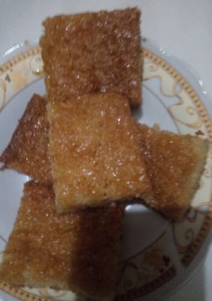 صورة لوصفة بسبوسه بدقيق الرز