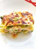 Pasticcio piselli e prosciutto con un tocco di Asiago