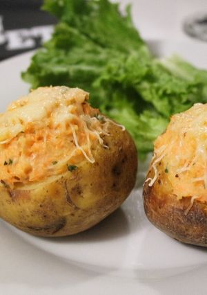 Une photo de Pommes de terre farcies au saumon