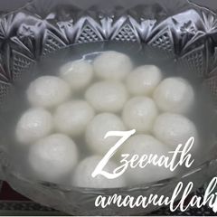 A picture of Spongy Paneer Rasgullas.