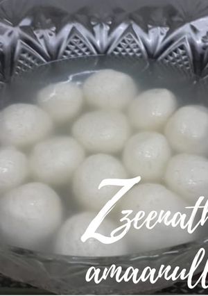 A picture of Spongy Paneer Rasgullas.
