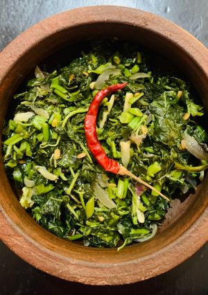 A picture of Amaranth Stir fry.