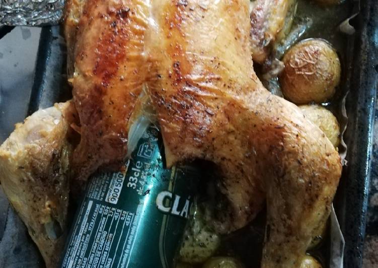 Pollo a la cerveza enculao