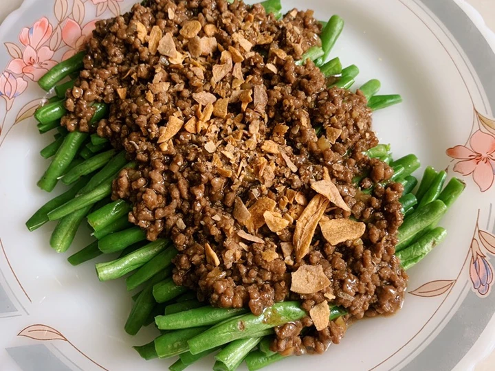 Langkah Gampang Membuat Resep  Tumis Baby Buncis Daging Cincang yang Bisa Manjain Lidah, Bikin Ketagihan