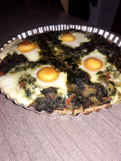 Una foto de Tarta de Acelga con la masa que nos enseño una participante