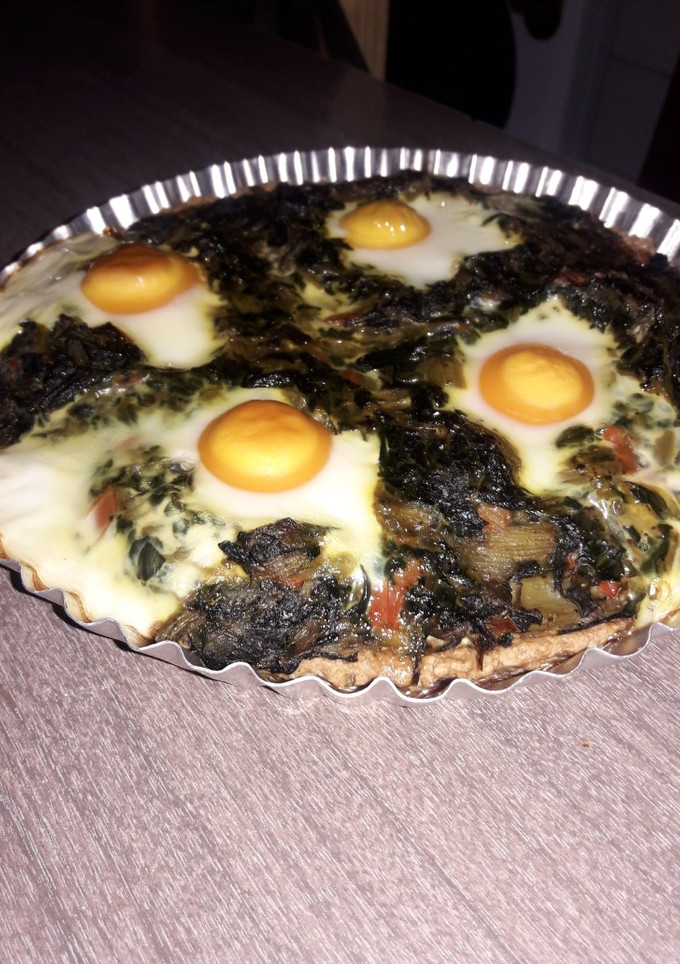 Una foto de Tarta de Acelga con la masa que nos enseño una participante