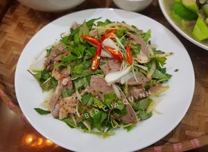 Hình của món Tim heo trộn.