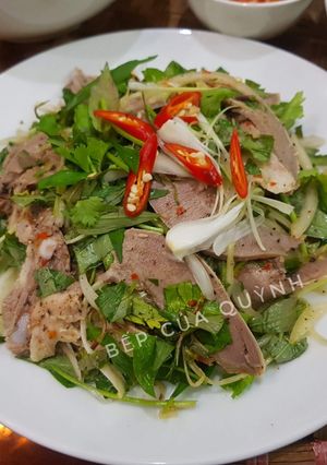 Hình của món Tim heo trộn.