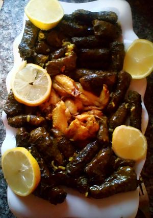 صورة لوصفة ورق عنب بأجنحه الدجاج