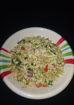 A picture of Kwadon awara da cabbage.
