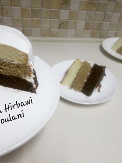 صورة لوصفة كيكة الطبقات