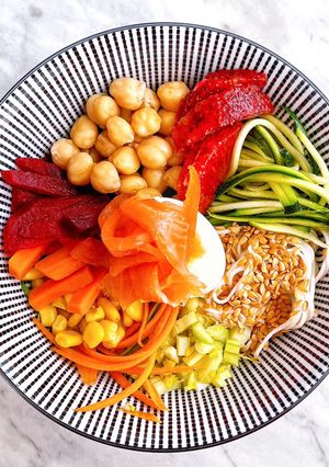 Une photo de Bowl au saumon gravlax