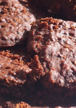 Una foto de Brownies veganos de porotos negros