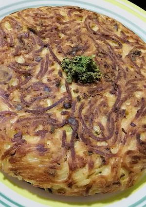 Una foto de Tortillas de tallarines de ayer