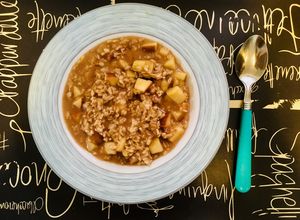 Una foto de Avena con manzana y canela