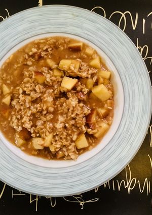 Una foto de Avena con manzana y canela