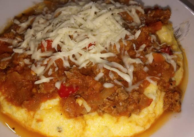 Polenta con salsa Receta de Juana Diaz- Cookpad