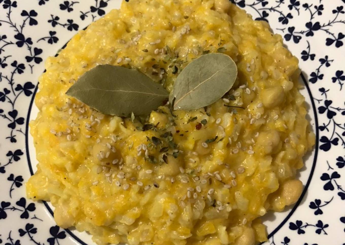 Risotto de calabaza, arroz integral y garbanzo