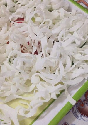 Hình của món Mứt dừa trắng/ vàng.