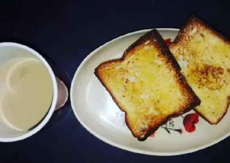 Simple Way to Make Speedy Bread Butter with coffee