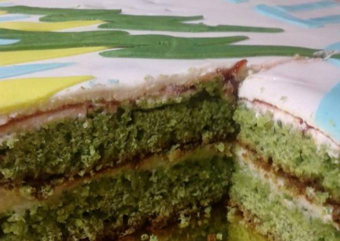 κύρια φωτογραφία συνταγής Πράσινο κέικ-τούρτα χωρίς γλουτένη και λακτόζη