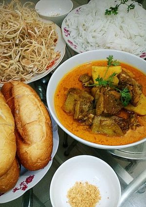 Hình của món Cà ri vịt.