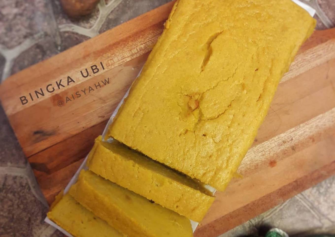 Bingka ubi kuning panggang