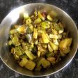 Lauki ka chilka fry or lau er khosha bhaja