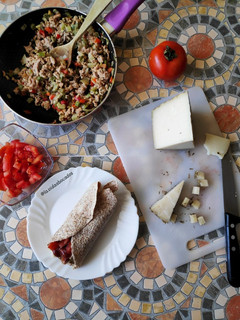 Una foto de Fajitas de pavo y pollo