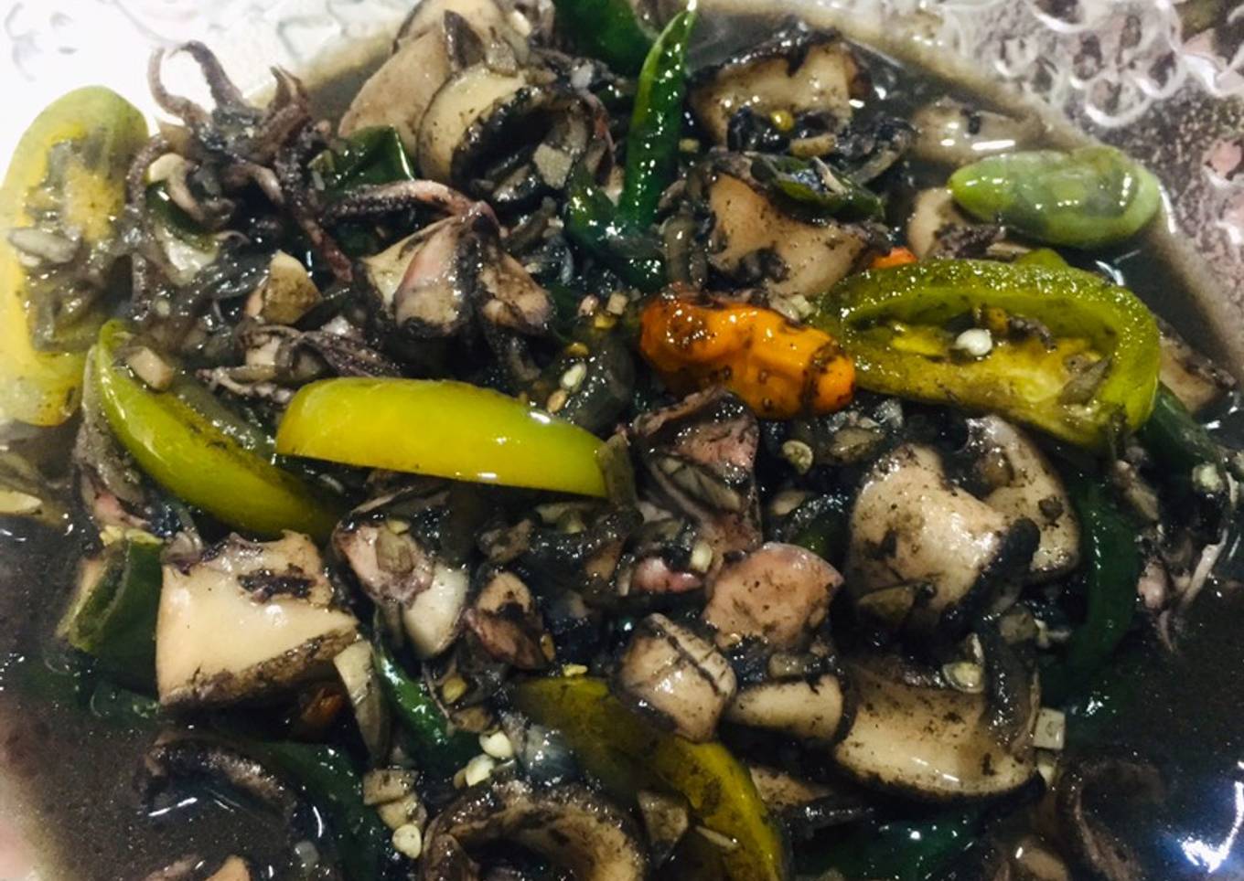 52. Rempah-rempah dengan cumi hitam