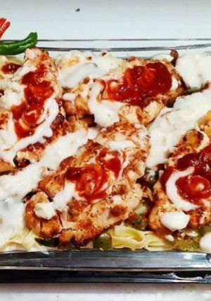 A picture of Fettuccine Chicken Pasta 🍝.