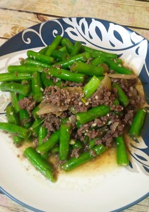 Foto resep Oseng buncis daging giling