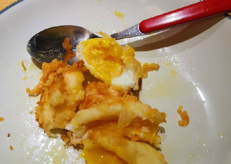 Cara mudah meracik Telur goreng tepung ala shokugeki, Sempurna