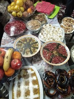 عکسی از دستور سفره یلدایی خونه مامان