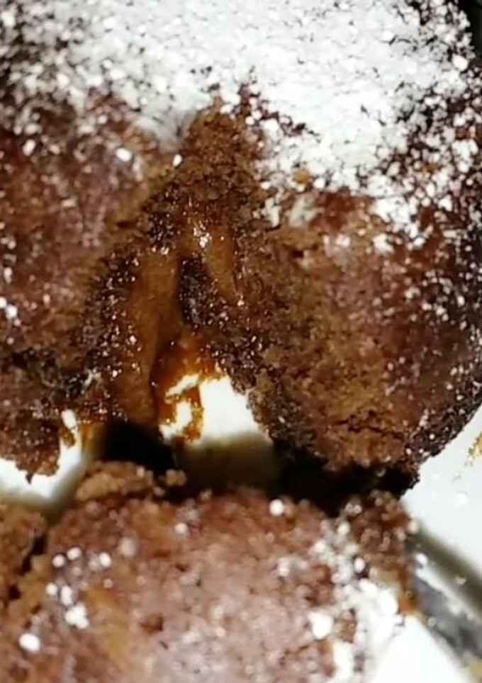 Una foto de Coulant o Volcán de chocolate